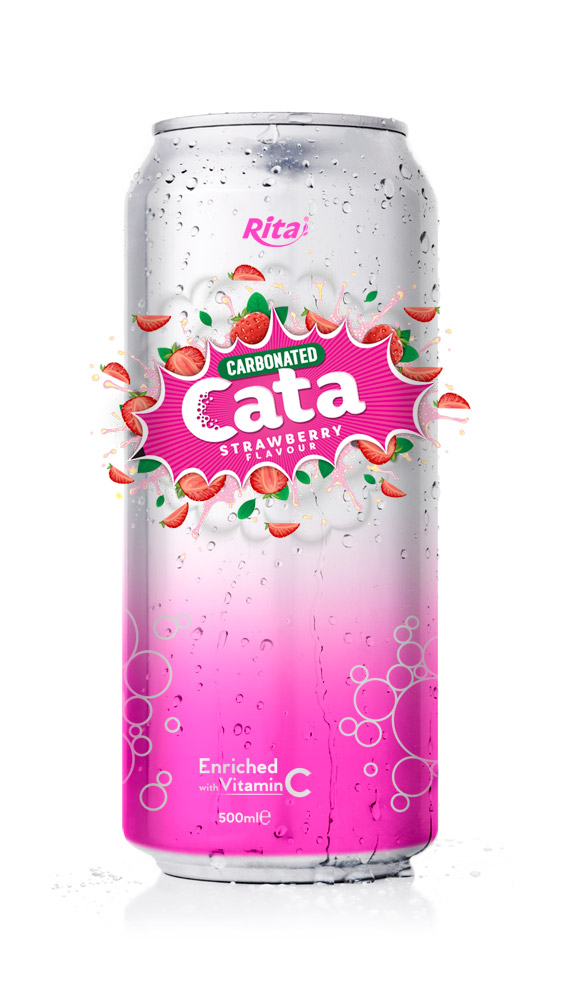 500ml Carbonated  Strawberry Flavor Drink